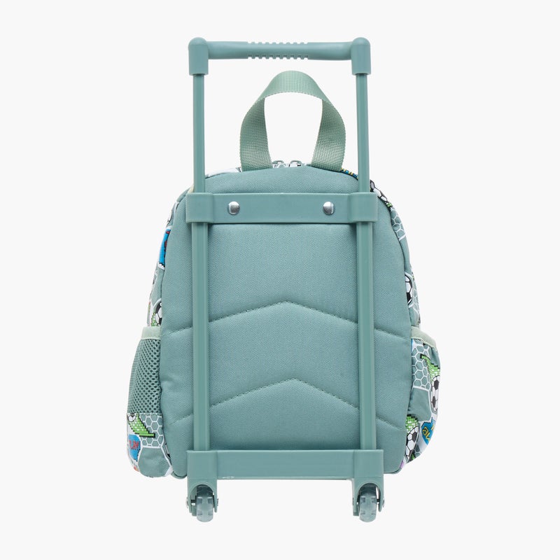 Skylar Trolley Bag-Football-3D Effect-2 Cmprt- (Polyester) Light Blue \ 24X13X27 - Image 3